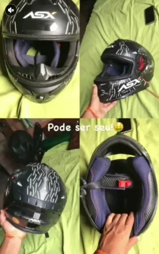 Capacete ASX vendo ou troco por celular....