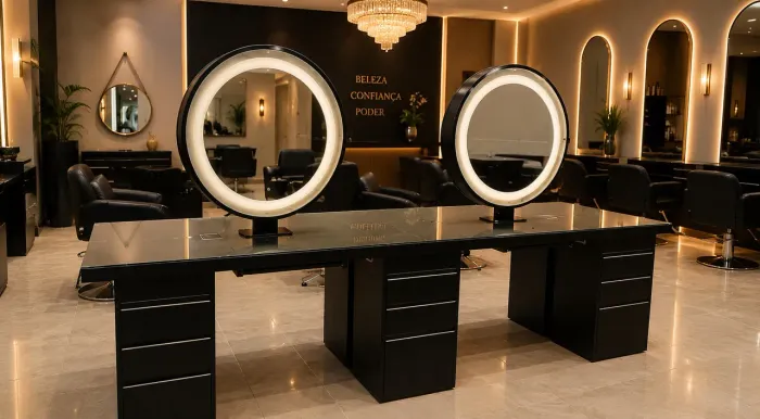 Bancada em MDP Luxo Salao de Beleza