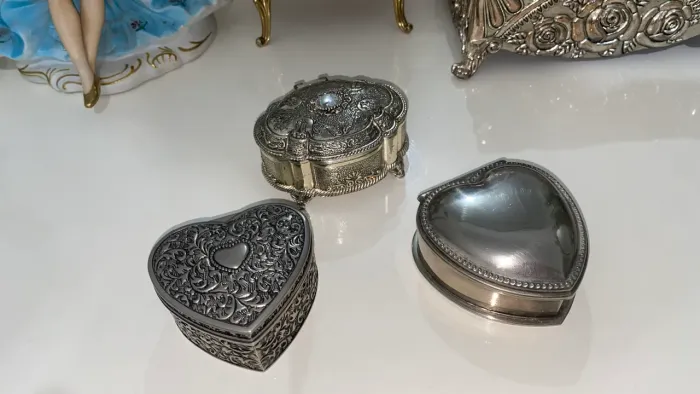 Porta joias antigos kit com 3 vintage