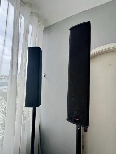 Caixa Line Vertical C200a Donner Preta 300 W Ativa+passiva