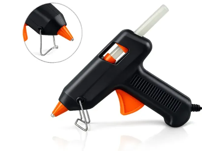 Pistola de Cola Quente Bivolt 20w para Artesanato, Reparo, Brinquedo, Madeira