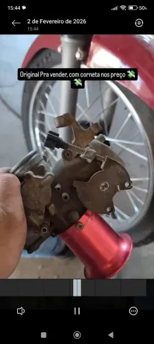 Carburador de estrada 200 original keihin com corneta e injetor 