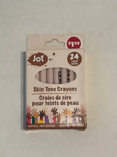 Giz de cera Crayons 24 cores, Skin Tone, Tons de pele, 24 Crayon Colors