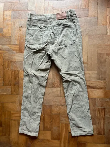 calça tommy hilfiger veludo cotelê bege