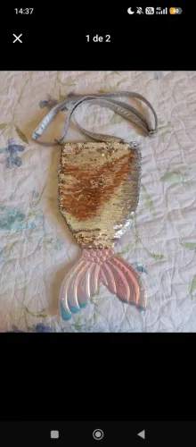 Bolsa Cauda de sereia multicolorida de lantejoula