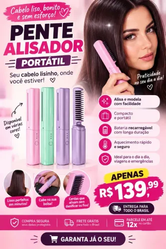 Pente Alisador Portátil