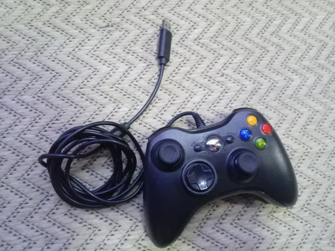Controle xbox 360 com cabo usb