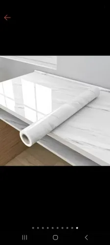 3 unidades papel de parede adesivo para cozinha brilhante lavável mármore 3M x 60CM