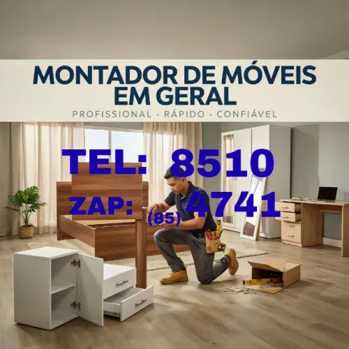 Montador de móveis. Serviço organizado e eficiente.