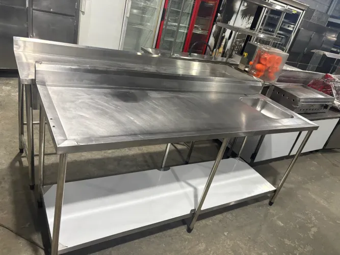 Pia Industrial Inox 2,00x0,70 (Aceito Cartão)