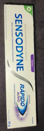 Creme dental Sensodyne Alívio Rápido 90gr 3 Unidades