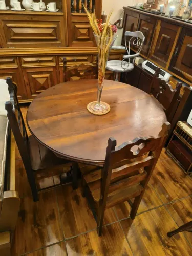 Mesa de jantar 4 cadeiras madeira maciça