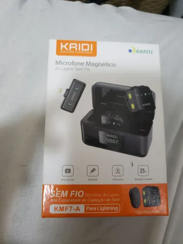 Microfone de lapela sem fio kaidi KMF7-A para iphone (nunca usado) aceito negócio