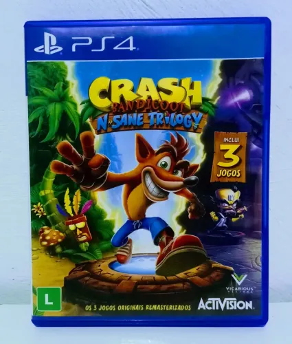 Jogo de PS 4 Crash BandicootTrilogy Game 3 em 1 Original Fisico Play 4
