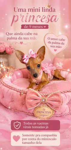 Pinscher minúscula 9 meses com 1kg