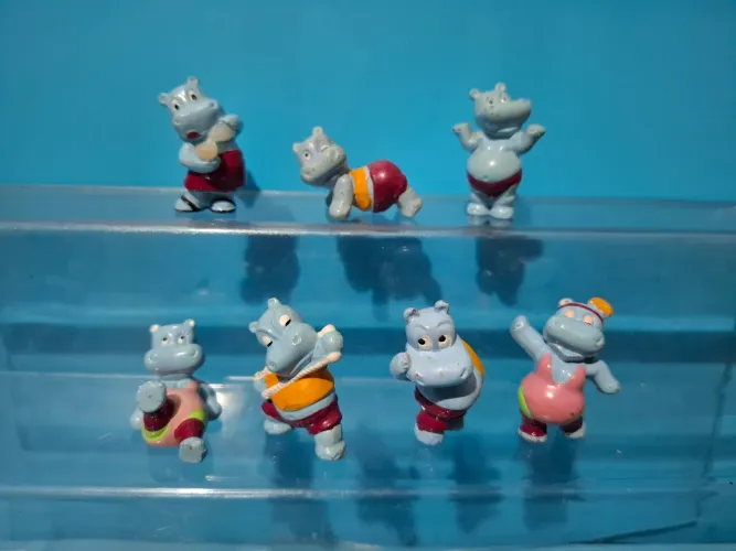Kinder Ovo Miniaturas Hipopótamos(Happy Hippos) Anos 90(Leia a descrição)