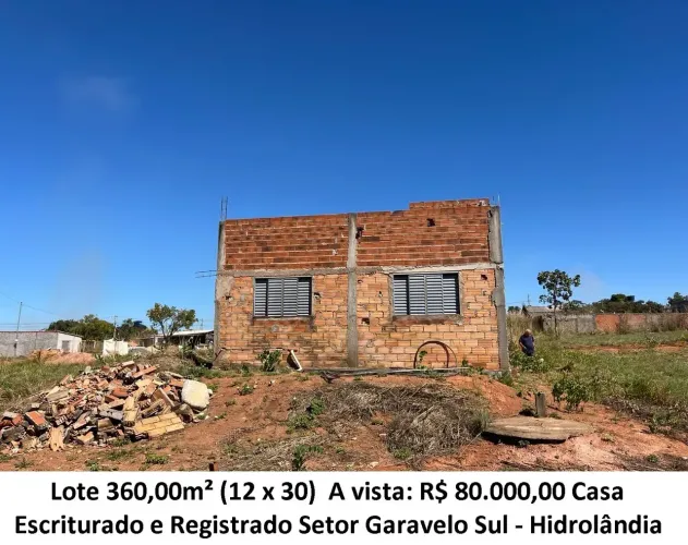 Leia a descrição: Lote 360,00m² (Casa) Setor Garavelo Sul