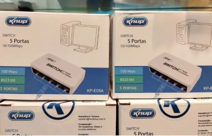 Switch Knup 5 Portas 10/100Mbps - KP-E05A