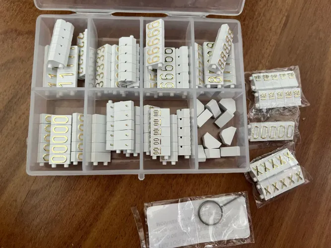 Kit De Preços Para Vitrine 170 Peças - Branco C/Dourado