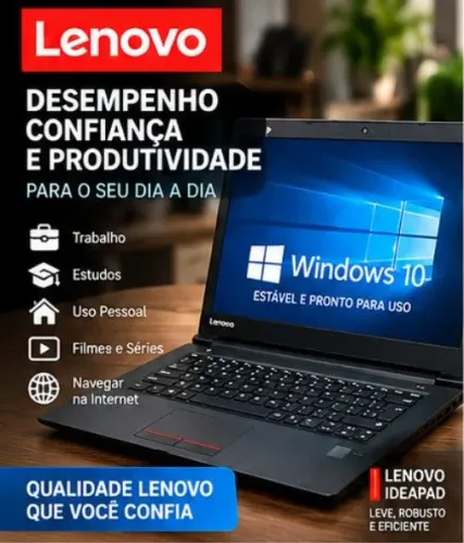 NOTEBOOK LENOVO CORE I5 8GB MEMÓRIA SSD 240GB SUPER RÁPIDO!!