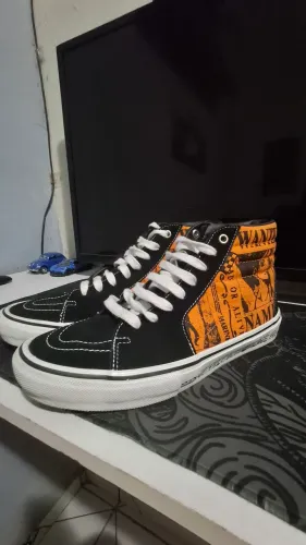 Tênis Vans Skate Sk8-Hi x One Piece (Coleção Especial "Wanted Nami")