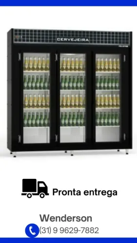 Cervejeira Comercial 03 Portas de Vidro  Polofrio Nova