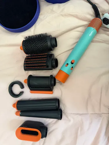 dyson air wrap i.d azul e laranja 120 w 