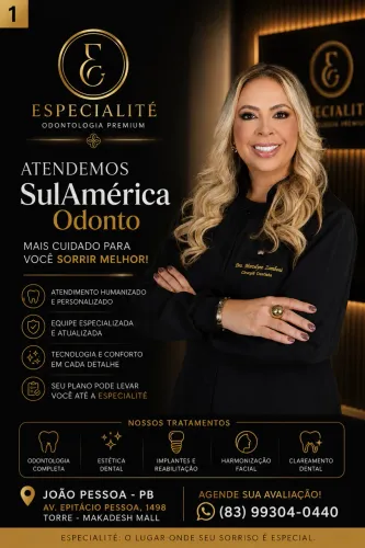 ATENDIMENTO ODONTOLÓGICO PARA CLIENTES SULAMÉRICA ODONTO EM JOÃO PESSOA