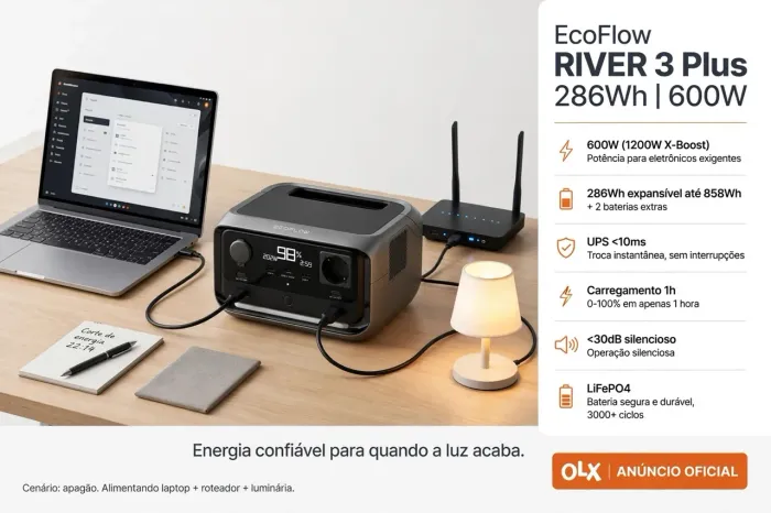 Gerador Ecoflow River 3 plus