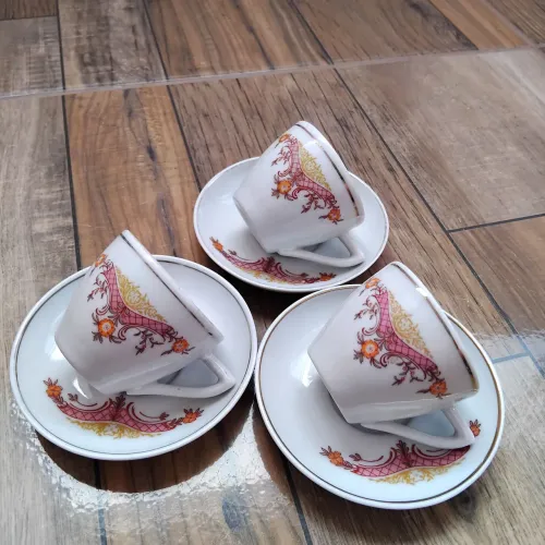 3 xicaras de café porcelana pozzani