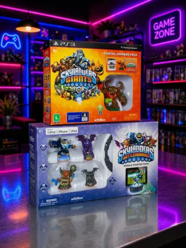 Kit skylanders giants + battlegrouds starter pack