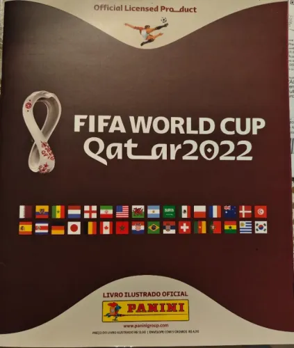 Album Copa do Mundo 2022 Com algumas Figurinhas coladas