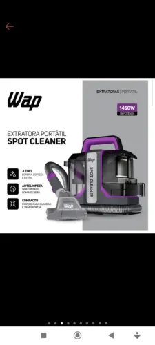 Extratora de sujeiras portátil 3 em 1 + Produto limpa e extrai. Marca WAP