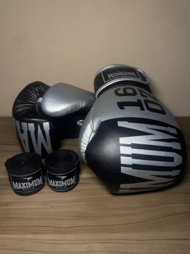 LUVA DE BOXE PROFISSIONAL MAXIMUM 16OZ POWER FACE MICRO FIBRA