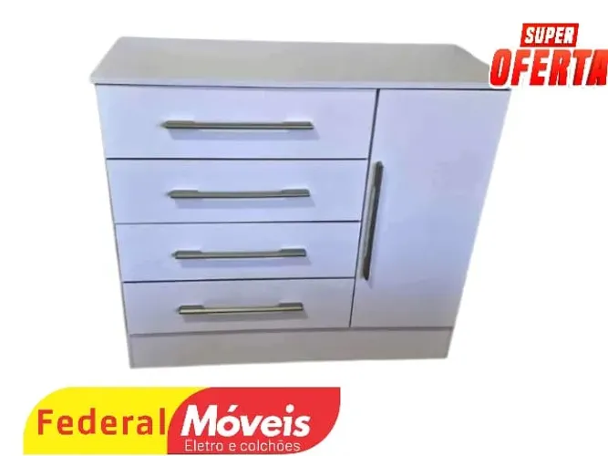 Cômoda 4 Gavetas 1 Porta - Promoção Por Tempo Limitado!