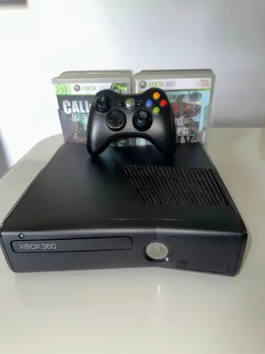 Videogame Xbox 360 slim já Desbloqueado com varios jogos 