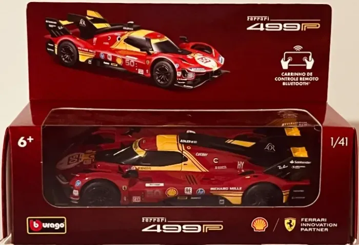 Ferrari 499P Shell Racing Legends Bburago 1:41 Bluetooth