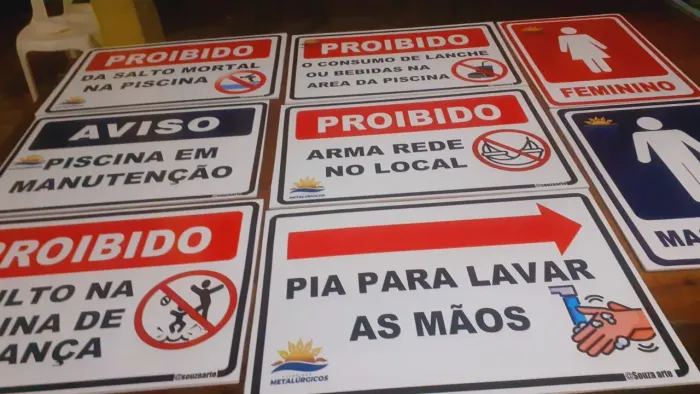 placa de sinalização