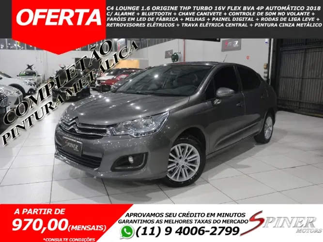 Citroen C4 Lounge Origine 1.6 Turbo Flex Aut. 2018
