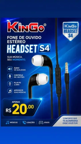 Fone de ouvido P2 Kingo