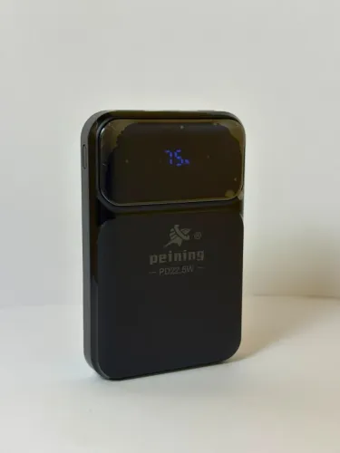 Carregador Portátil Power Bank 10000mAh | PD 22.5W | Cabos Integrados | Preto