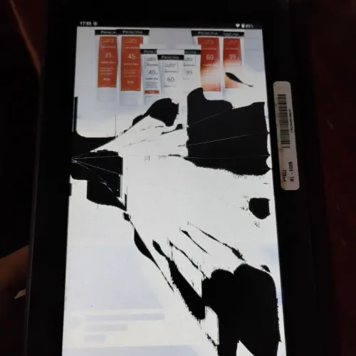 Tablet trincado funcionando 
