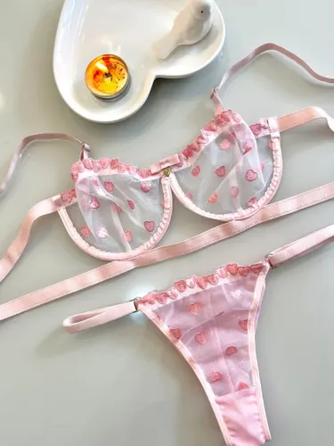 Conjunto Lingerie Sex Tule Bordado