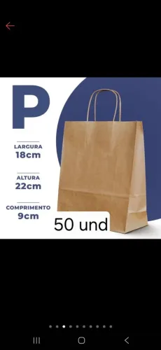 Sacola Kraft P