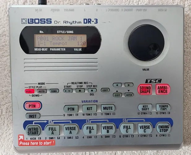 Bateria eletrônica DR-3 BOSS