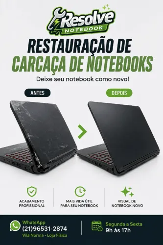 Reparo de carcaça e dobradiças de Notebook
