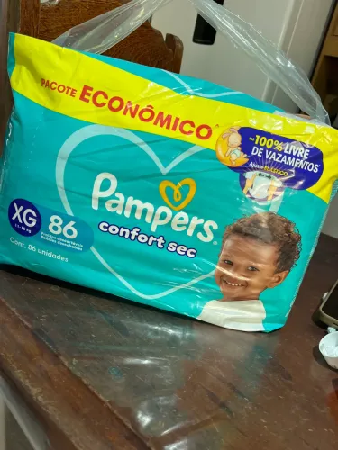Fralda Pampers confort sec XG- Pacote com 86uni