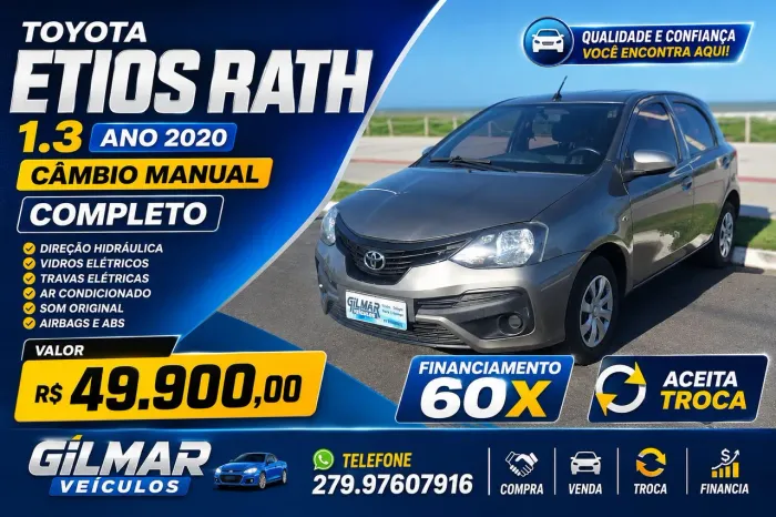 Toyota Etios X 1.3 Flex 16V 5P Mec. 2020