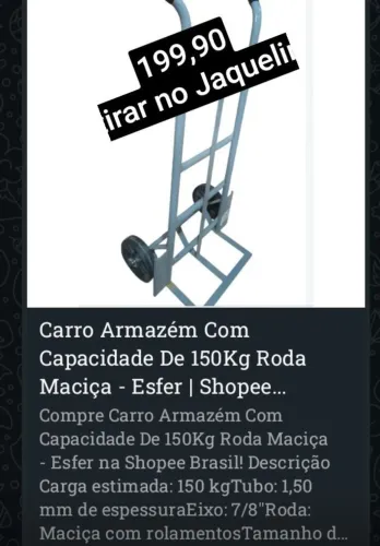 Carrinho de armazém novo