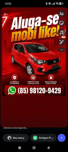Aluguel de carros para motorista de aplicativo.uber/99.valor semanal 600.00 Reais.